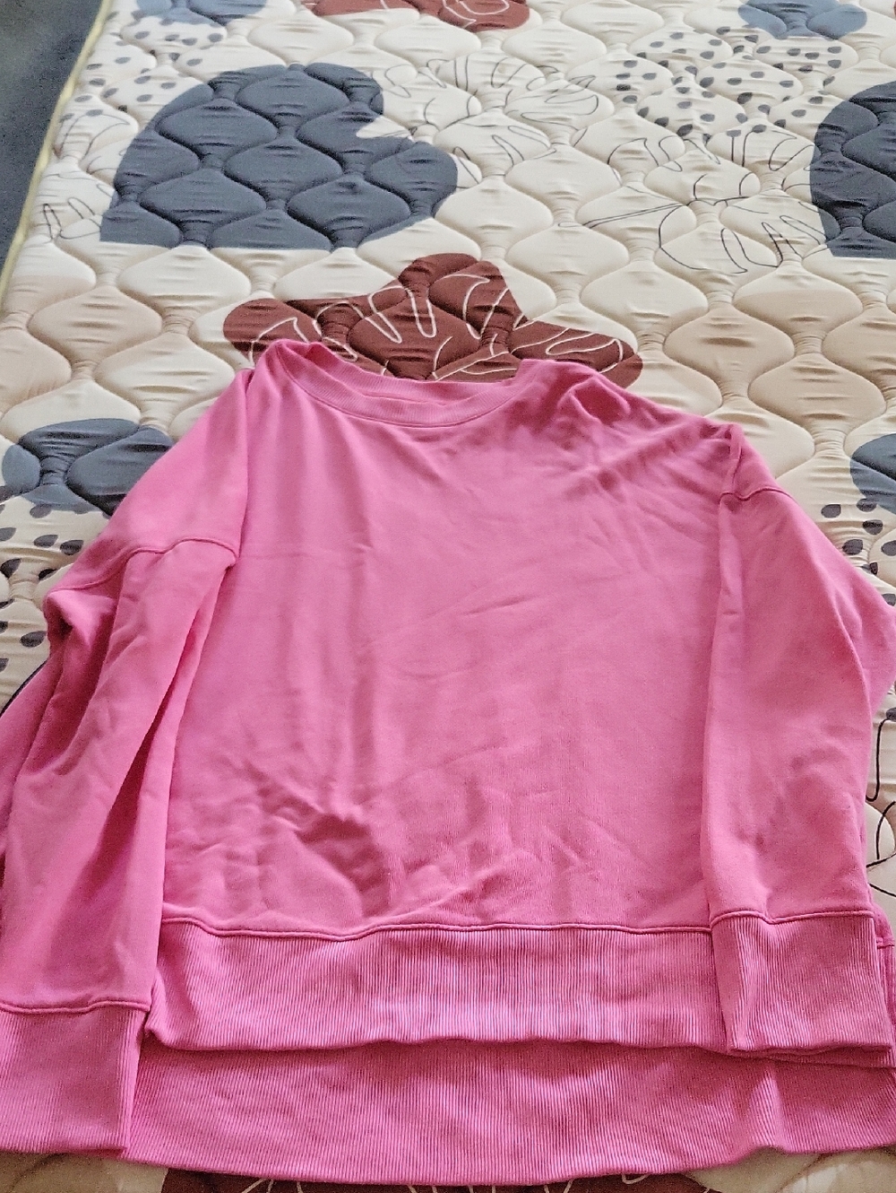 Time and Tru Bright Pink Crewneck Sweatshirt